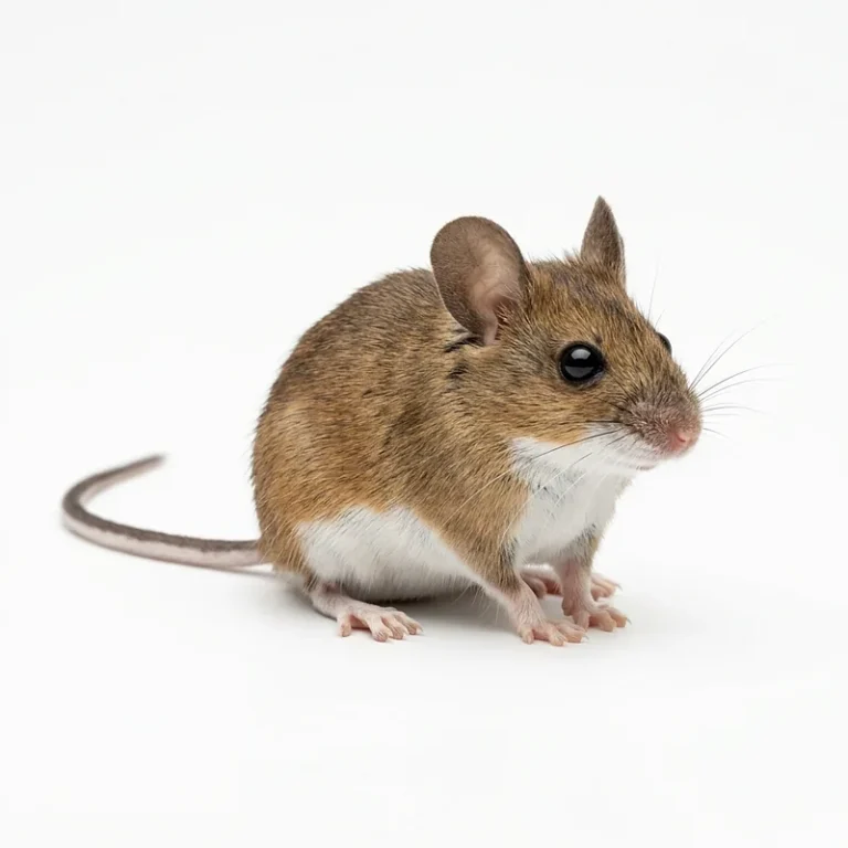 Deer mouse with a white belly, a common rodent pest in Aurora, CO