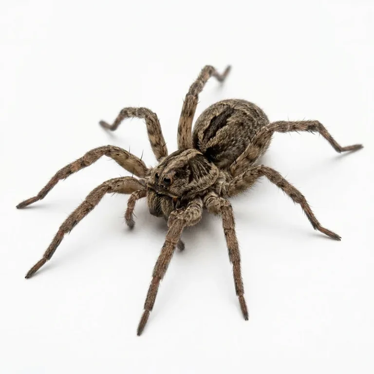Wolf spider, a common house spider in Aurora, CO